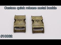 Custom logo metal quick release buckle for dog collar