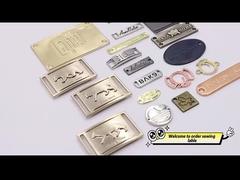 Custom Metal Logo Plate with Sewing Holes