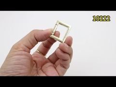 Square Shape Gate Ring Clasp Custom Engraved Logo Spring Buckle