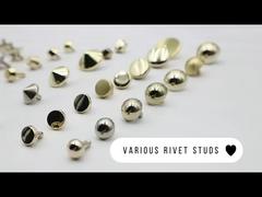 Different Shapes and Sizes Rivet Studs Zinc Alloy Metal Rivets for Bag Parts or Caps