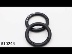 26mm Matt Black Polish Round Carabiner Ring 10244