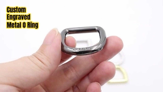 Zinc Alloy O Ring Buckle Custom Engraved Metal O Ring