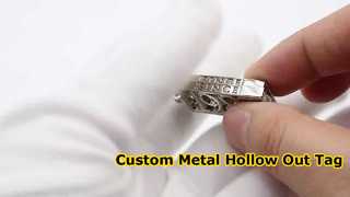 Custom Metal Hollow Out Logo Tag