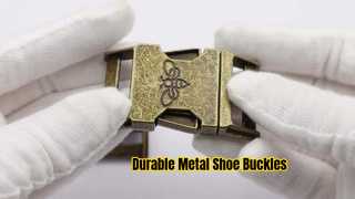 Custom logo dog collar metal buckle 25mm