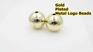 Gold Plated Metal Logo Beads for Jewelry Making