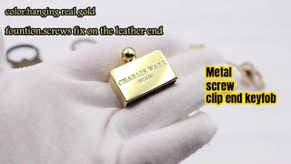 Screw Metal Clip End Keyfob Holder