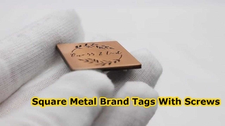 Metal Furniture Logo Plate with Screw Back 8742